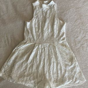 Junior’s Apparel White Lace Romper